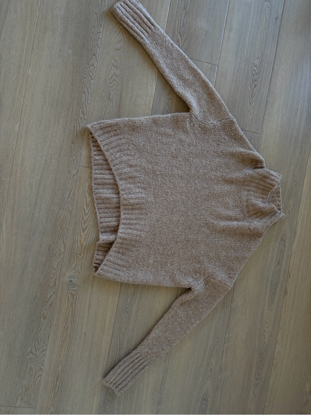 Cozy Mock Neck Women’s Sweater - Taupe